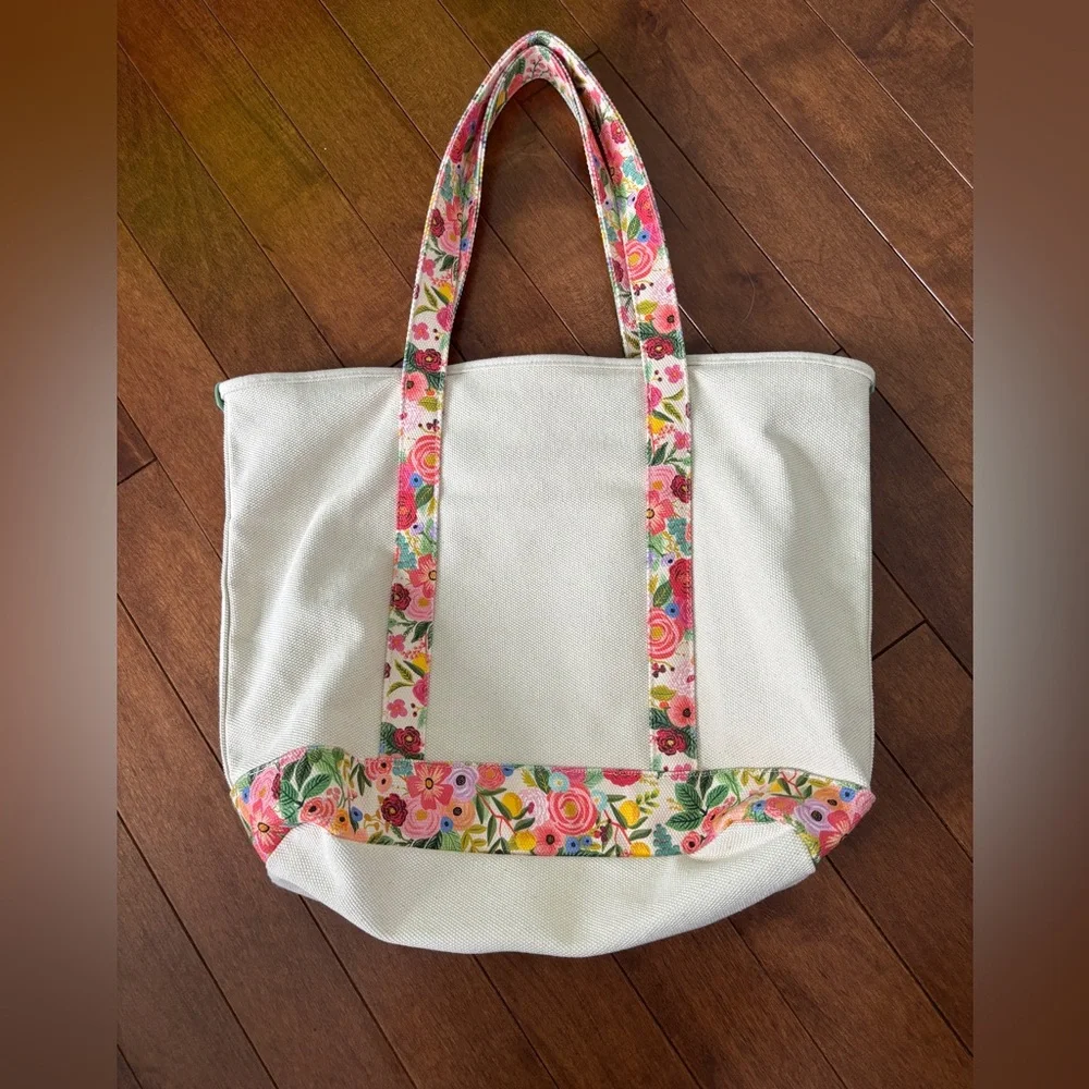 Rifle Paper Co Canvas Carry All, Garden Party - Picture 2 of 3